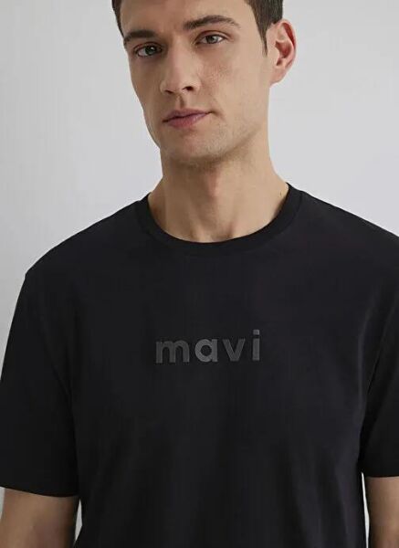MAVİ BASKILI ERKEK T-SHIRT