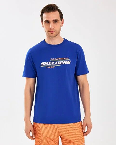 SKECHERS M LIGHTWEIGHT GRAPHIC TEE T-SHIRT UNISEX KISA KOL T-SHIRT