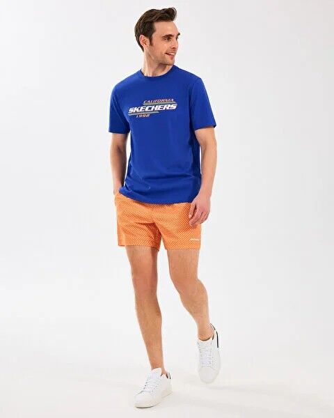 SKECHERS M LIGHTWEIGHT GRAPHIC TEE T-SHIRT UNISEX KISA KOL T-SHIRT