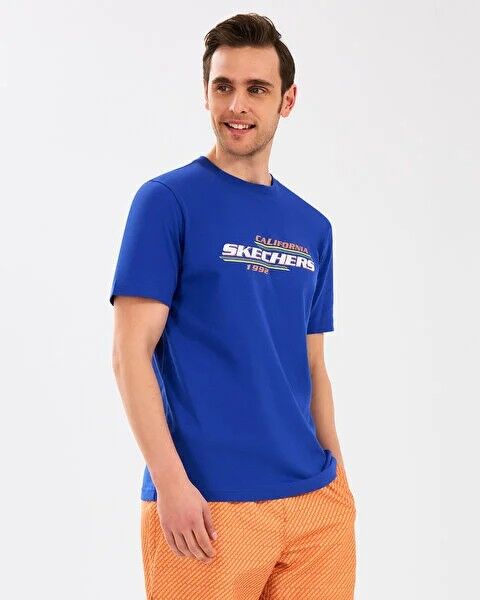SKECHERS M LIGHTWEIGHT GRAPHIC TEE T-SHIRT UNISEX KISA KOL T-SHIRT