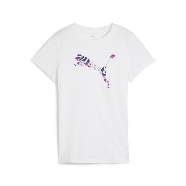 PUMA GRAPHICS FLORAL CAT LOGO TEE KADIN KISA KOL T-SHIRT