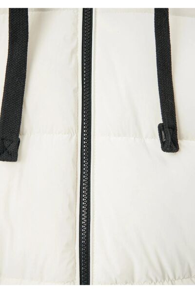 MAVİ KAPÜŞONLU CEKET KADIN KAPÜŞONLU MONT