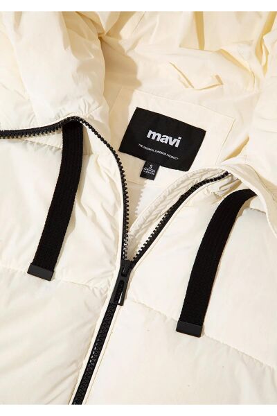 MAVİ KADIN KAPÜŞONLU MONT