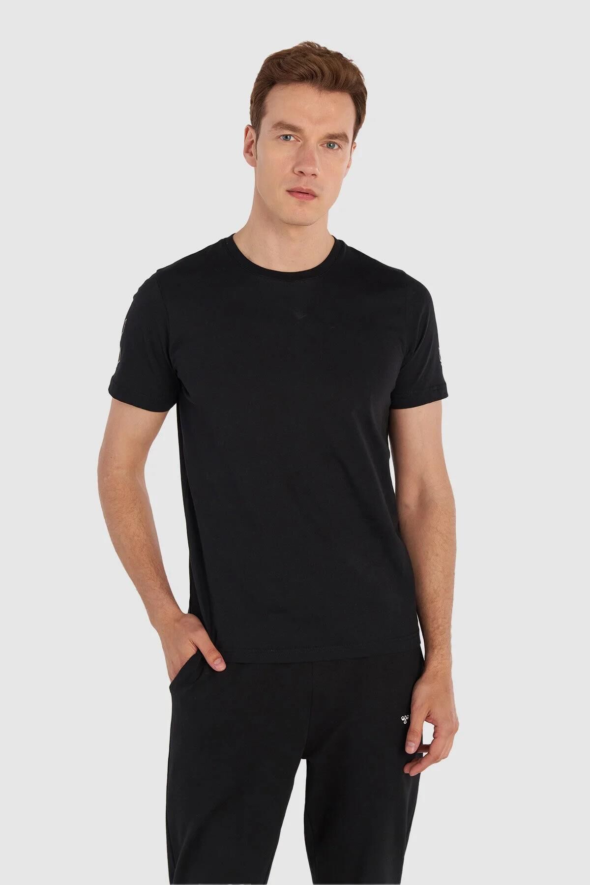 HUMMEL HMLELEMENTAL CHEVRON COTTON TEE ERKEK KISA KOL T-SHIRT