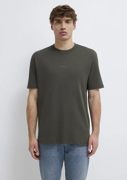 MAVİ BASKILI ERKEK LOGO T-SHIRT