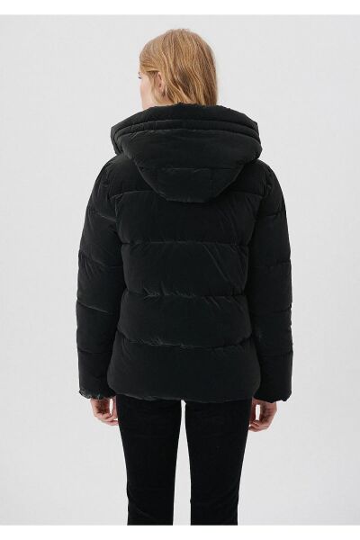 MAVİ KADIN KAPÜŞONLU MONT