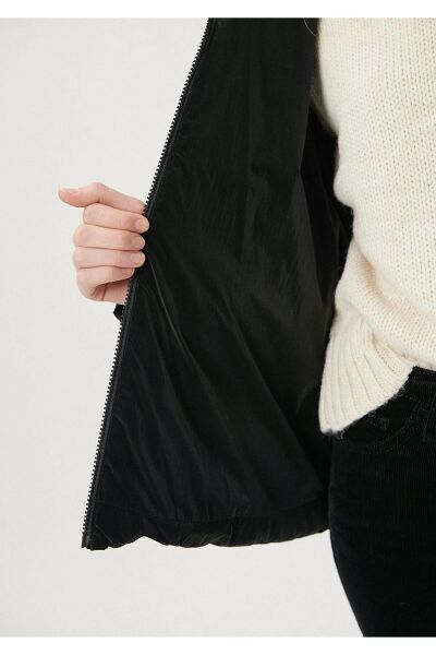 MAVİ KADIN KAPÜŞONLU MONT