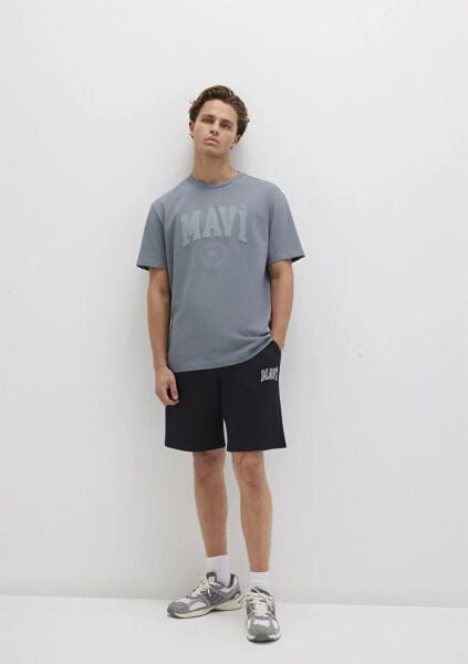 MAVİ ERKEK BASKILI ŞORT