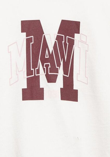 MAVİ M MAVİ BASKILI TİŞÖRT KIZ ÇOCUKS LOGO T-SHIRT