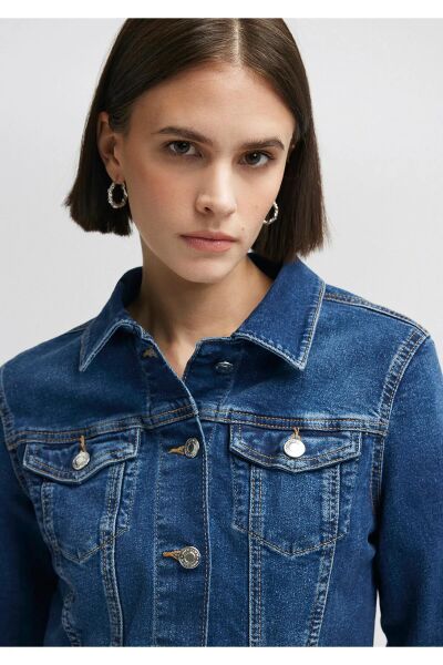 MAVİ DAISY DARK BRUSHED STR KADIN DENIM CEKET