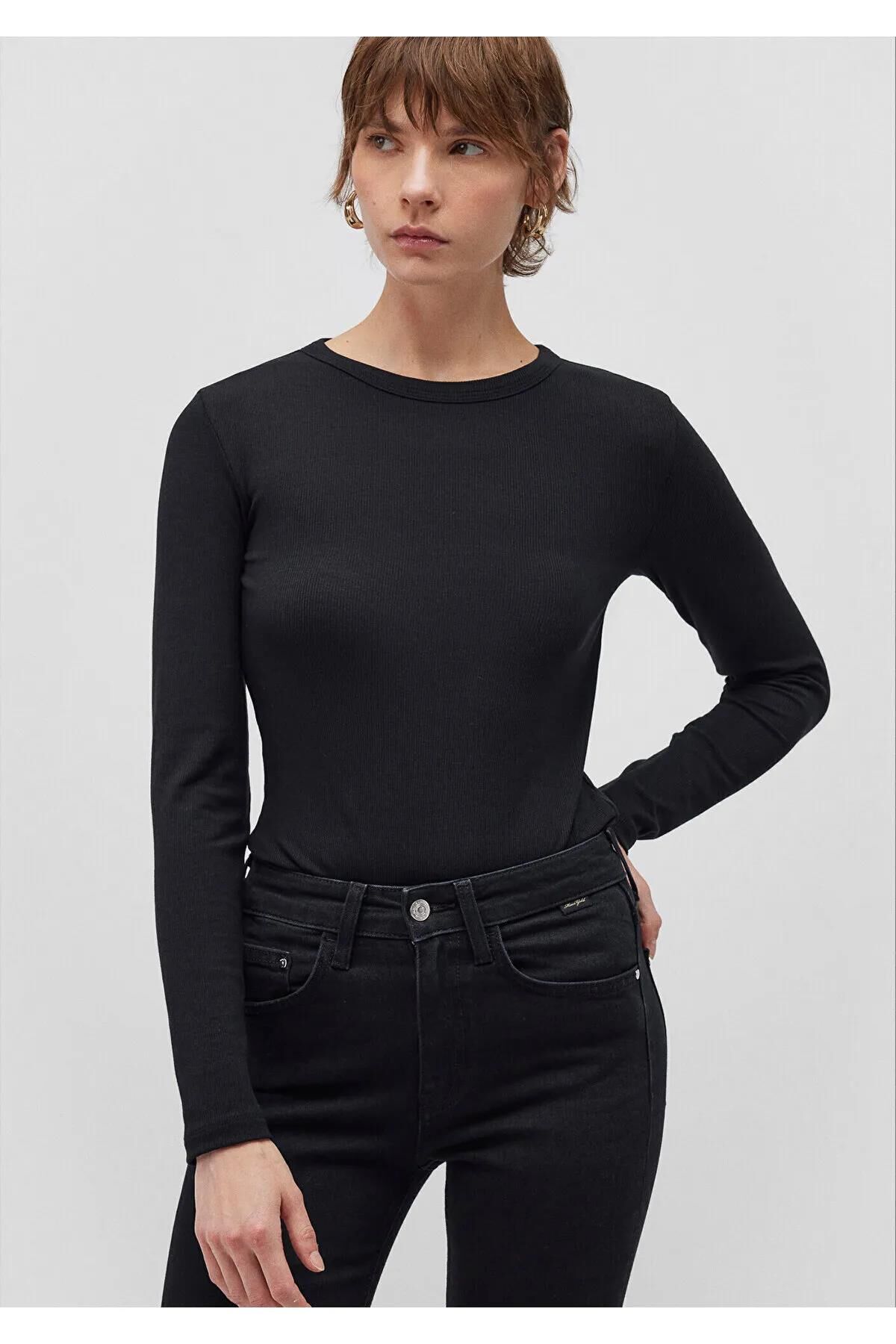 MAVİ UZUN KOLLU BASIC KADIN BASIC, SEMI BASIC