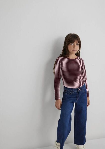 MAVİ ÇİZGİLİ UK TİŞÖRT KIZ ÇOCUK BASIC, SEMI BASIC