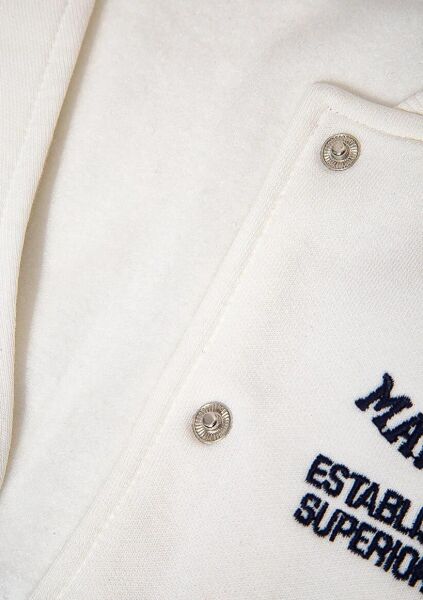 MAVİ M BASKILI ÖRME BOMBER CEKET KIZ ÇOCUKS FERMUARLI CEKET