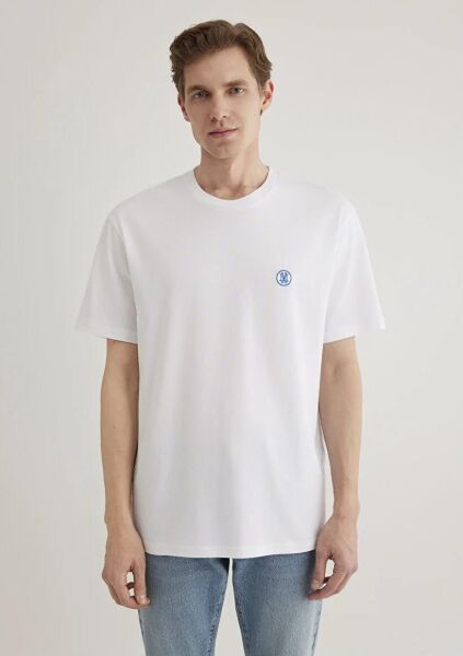 MAVİ LOGO NAKIŞLI TİŞÖRT ERKEK BASIC, SEMI BASIC