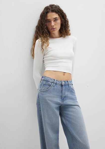 MAVİ UZUN KOLLU PENYE UST KADIN UZUN KOL T-SHIRT