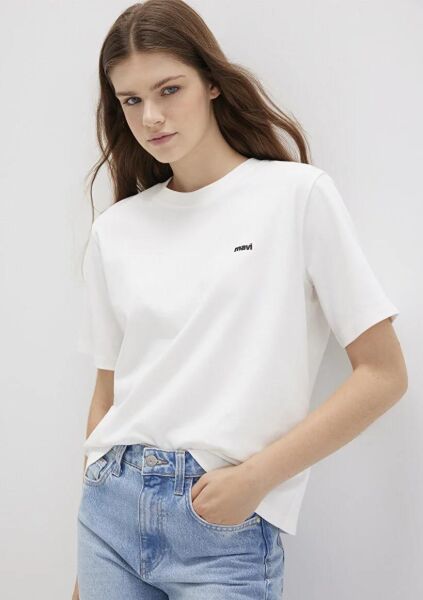 MAVİ KISA KOLLU KADIN T-SHIRT