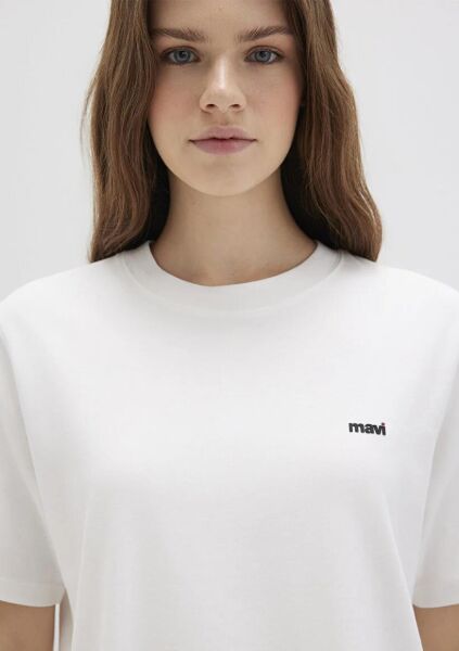 MAVİ KISA KOLLU KADIN T-SHIRT