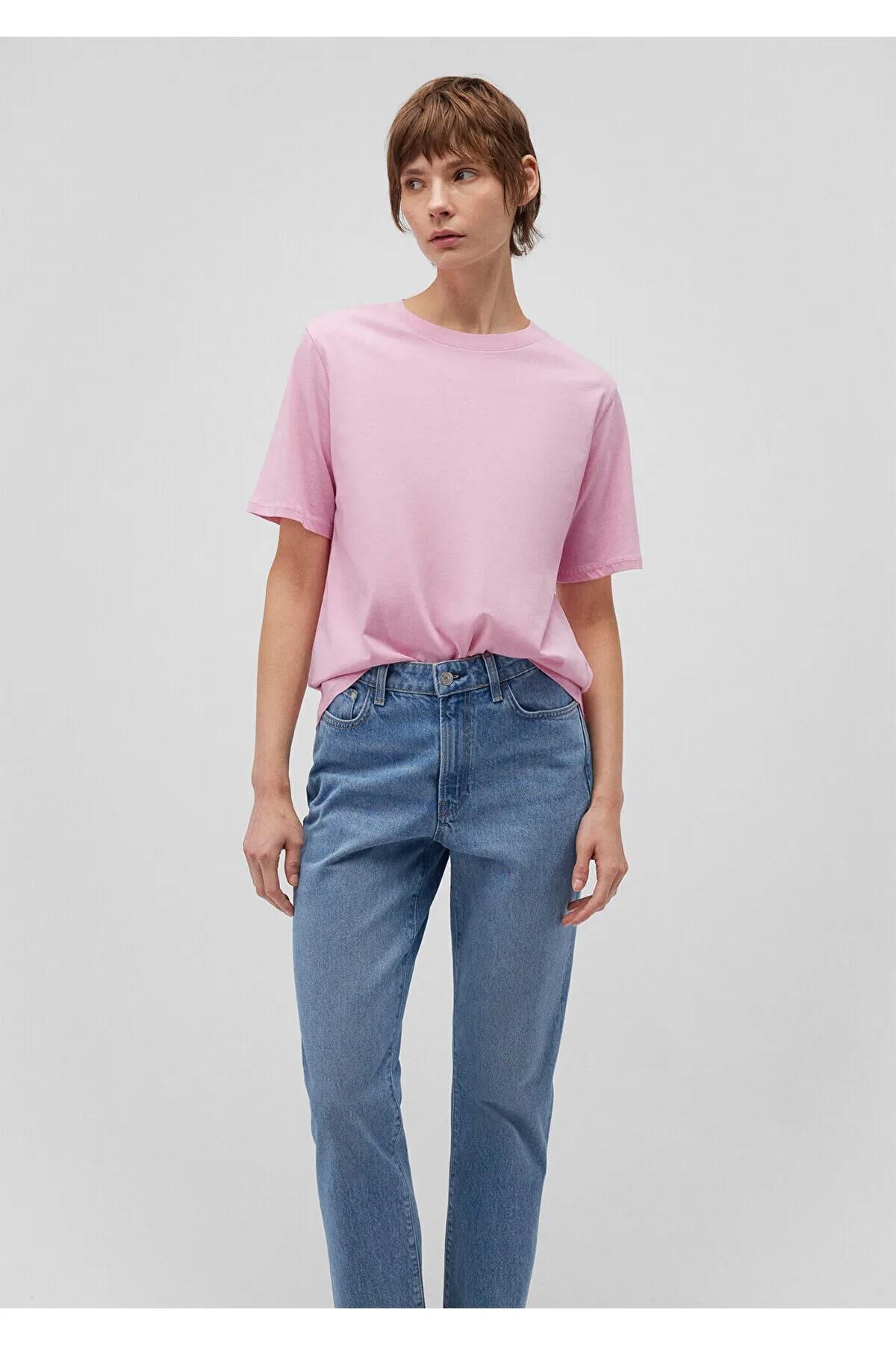 MAVİ YUVARLAK YAKA TİŞÖRT KADIN BASIC, SEMI BASIC