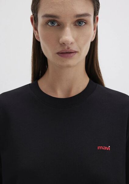 MAVİ KISA KOLLU KADIN T-SHIRT