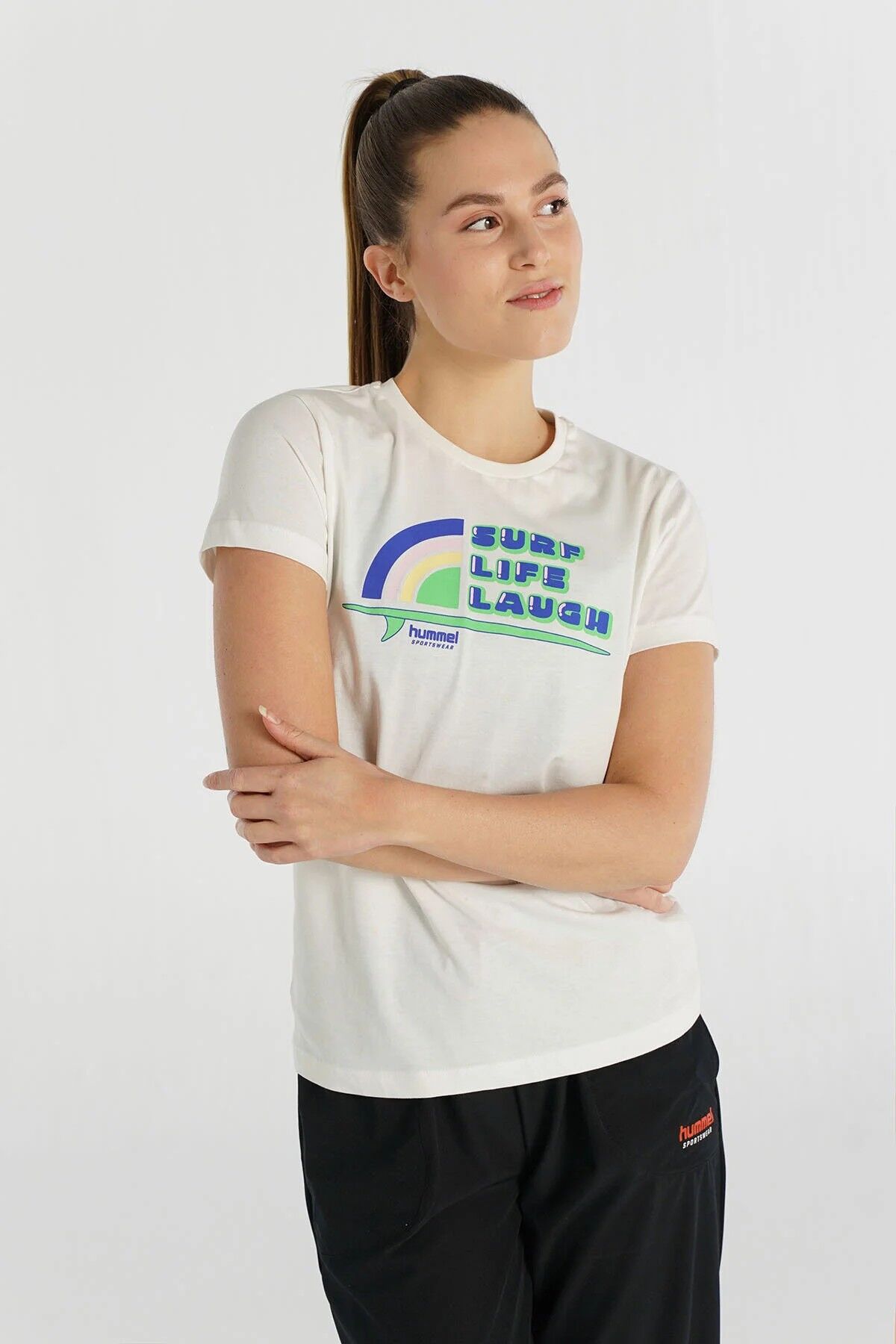 HUMMEL HMLBARIS T-SHIRT S/S KADIN T-SHIRT