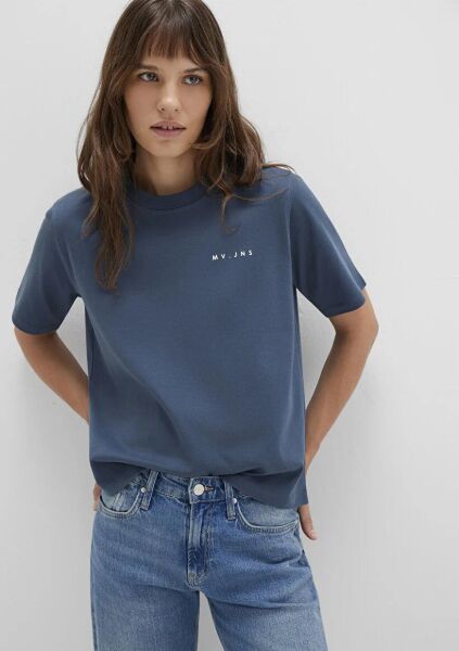 MAVİ MV BASKILI KADIN T-SHIRT