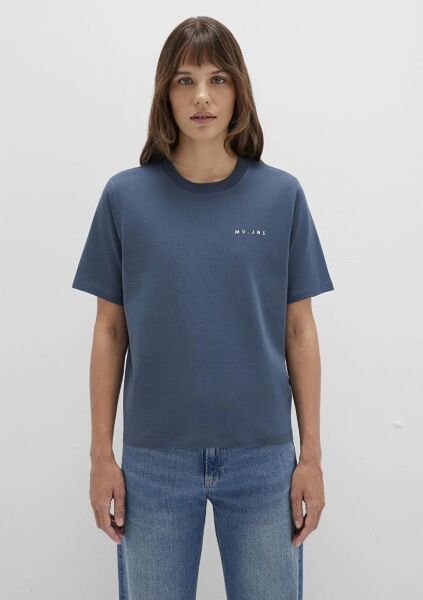 MAVİ MV BASKILI KADIN T-SHIRT