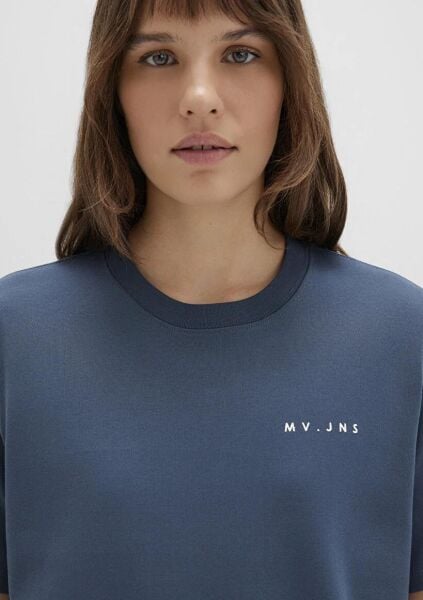 MAVİ MV BASKILI KADIN T-SHIRT
