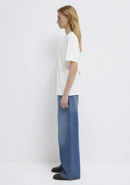 MAVİ KEDİ BASKILI KADIN TİŞÖRT