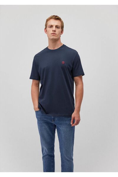 MAVİ LOGO NAKIŞLI TİŞÖRT ERKEK BASIC, SEMI BASIC