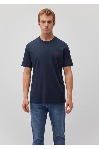 MAVİ LOGO NAKIŞLI TİŞÖRT ERKEK BASIC, SEMI BASIC