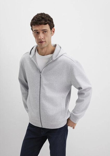 FERMUARLI KAPÜŞONLU SWEATSHIRT