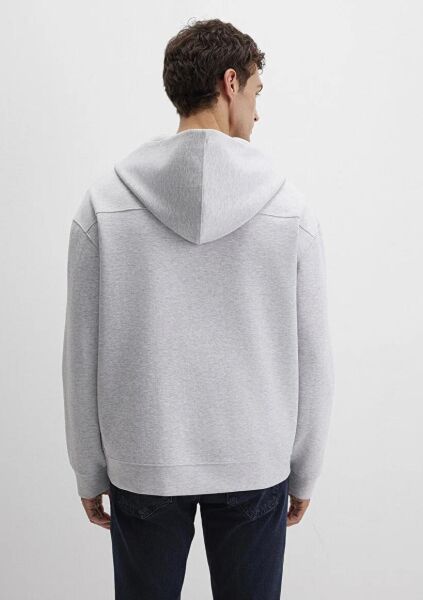 MAVİ FERMUARLI KAPÜŞONLU SWEATSHIRT ERKEK KAPÜŞONLU CEKET