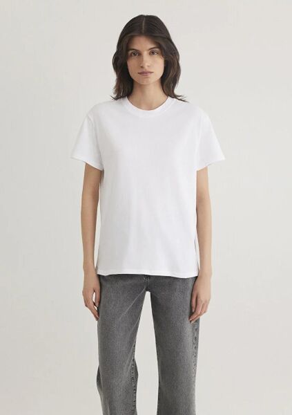 MAVİ YUVARLAK YAKA TİŞÖRT KADIN BASIC, SEMI BASIC