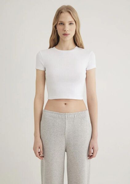 MAVİ YUVARLAK YAKA BASIC TİŞÖRT KADIN BASIC, SEMI BASIC