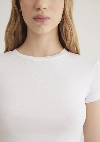 MAVİ YUVARLAK YAKA BASIC TİŞÖRT KADIN BASIC, SEMI BASIC